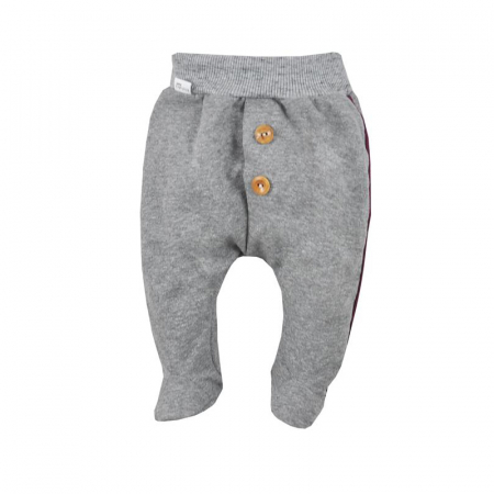 Îmbrăcăminte băieți - Pantaloni cu botosei pentru baieti Koala Lazy Days 07-399G-62-cm, Gri