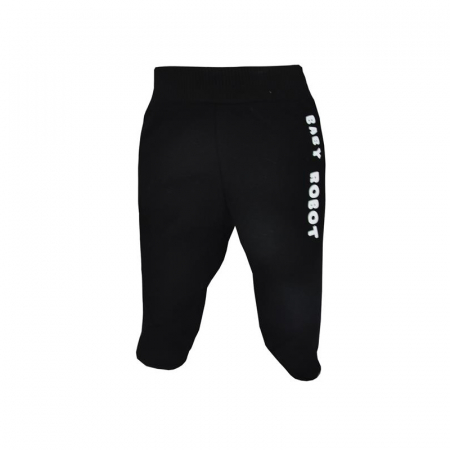 Îmbrăcăminte băieți - Pantaloni cu botosei pentru baieti Koala Robot 07-208N-68-cm, Negru
