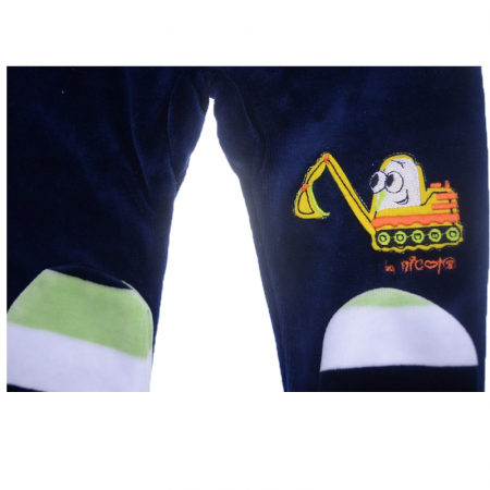 Pantaloni cu botosei pentru baieti Mini Junior PBN-02-56-cm, Bleumarin [1]