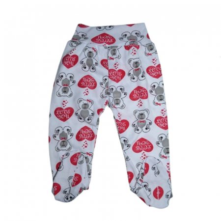Pantaloni cu botosei - Pantaloni cu botosei pentru copii Mini Junior PNT-MJ13, Rosu