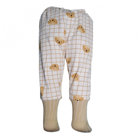 Pantaloni cu botosei pentru copii Mini Junior PNT-MJ9, Crem [1]