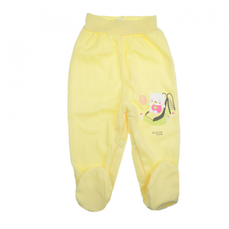 Pantaloni cu botosei - Pantaloni cu botosei pentru fete Koala Plac Zabaw 3634G-74-cm, Galben