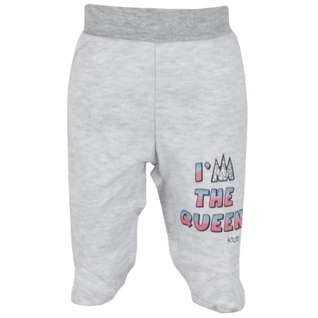 Pantaloni cu botosei - Pantaloni cu botosei pentru fete Koala Queen 07-780-62-cm, Gri