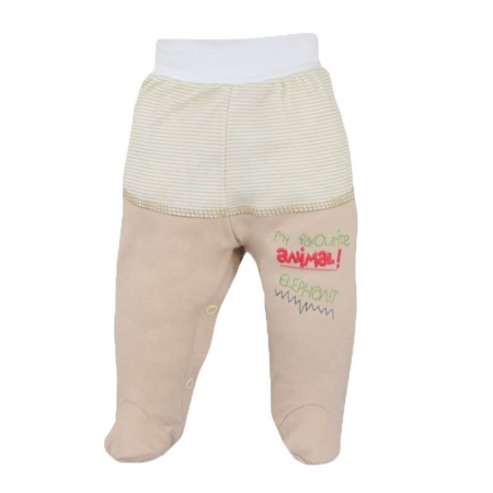 Pantaloni cu botosei - Pantaloni cu botosei pentru bebelusi Koala OLI 04-146, Bej