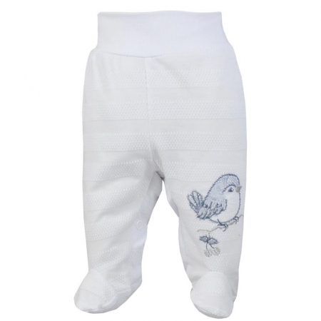 Pantaloni cu botosei - Pantaloni cu botosei pentru fete Koala Sikorka 08-316A, Alb