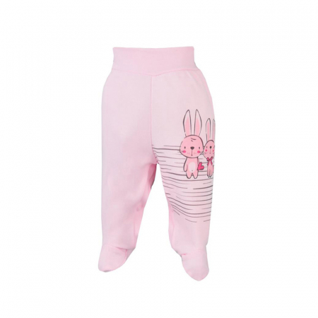 Pantaloni cu botosei - Pantaloni cu botosei pentru fete Koala Zajaczki 06-665R-68-cm, Roz