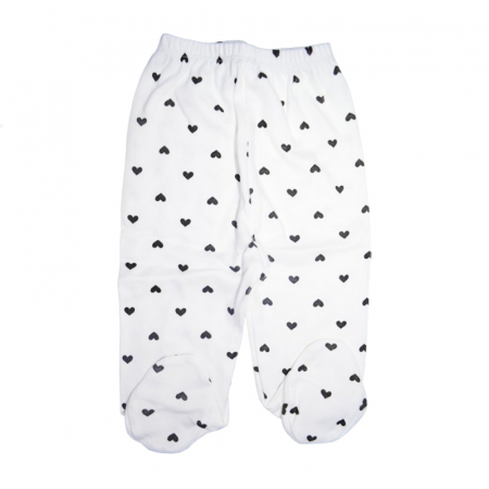 Pantaloni cu botosei - Pantaloni cu botosei pentru fete Mini Junior 0331, Alb