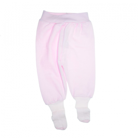 Pantaloni si colanti fete - Pantaloni cu botosei pentru fete Mini Junior 402-RZ, Roz