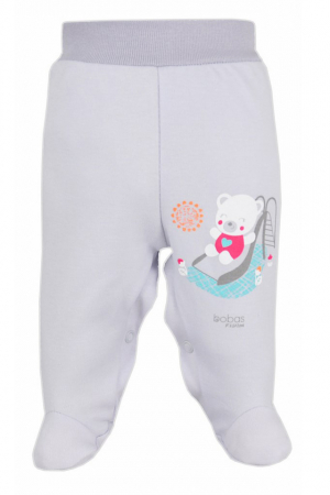 Pantaloni cu botosei - Pantaloni cu botosei pentru fete Zabaw Koala 3631-G-86-cm, Gri