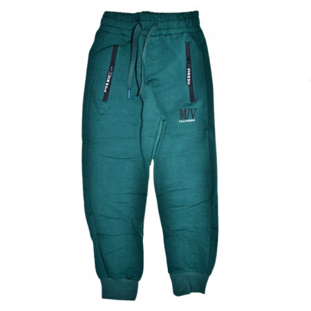 Pantaloni sport baieti - Pantaloni din bumbac pentru baieti Happy House WB-3375-V, Verde