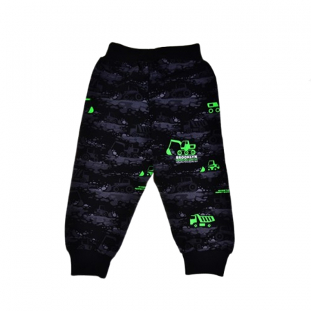 Pantaloni din bumbac pentru baieti Happy House WB-3466, Negru [2]