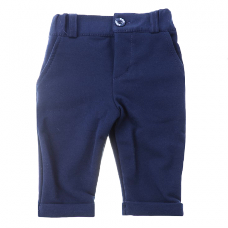 Pantaloni - Pantaloni eleganti pentru baieti Mini Junior 062B-62-cm, Bleumarin