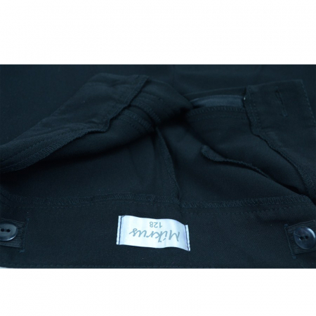 Pantaloni eleganti pentru fete Mikrus MKRS2-128-cm, Negru [2]