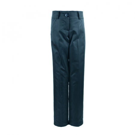 Îmbrăcăminte fete - Pantaloni eleganti pentru fete Mikrus MKRS3-134-cm, Negru