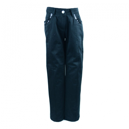 Îmbrăcăminte fete - Pantaloni eleganti pentru fete Wenice BO02500152-2N-134-cm, Negru