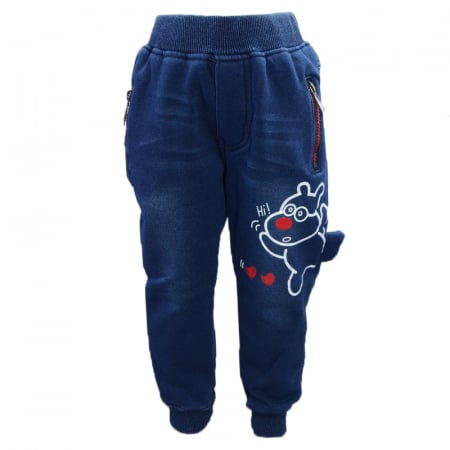Pantaloni - Pantaloni imblaniti pentru baieti Happy House HB-8535-A, Albastru