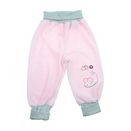 Pantaloni sport - Pantaloni pentru fete Mini Junior PFN02-80-cm, Roz