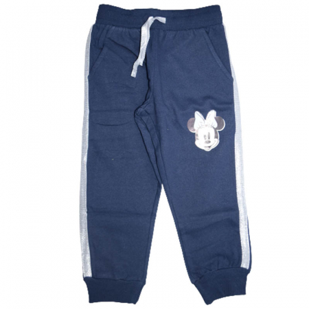 Pantaloni sport - Pantaloni captusiti pentru fete E Plus M Mickey PPB077, Bleumarin
