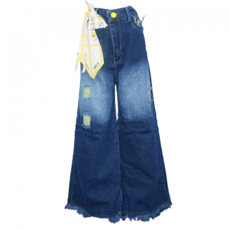 Pantaloni si colanti fete - Pantaloni pentru fete LOOKS KIDS 073SD, Albastru