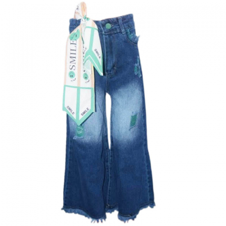 Pantaloni si colanti fete - Pantaloni pentru fete LOOKS KIDS 0717, Albastru