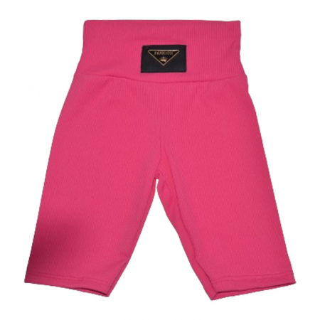 Pantaloni scurti si colanti 3/4 - Pantaloni scurti pentru fete Mini Junior P23632, Fucsia