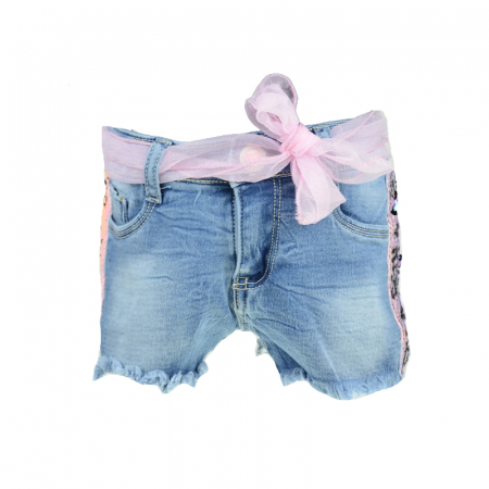 Pantaloni scurti si colanti 3/4 - Pantaloni scurti pentru fete Happy House PPS-385-104, Albastru