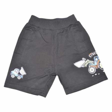 Îmbrăcăminte băieți - Pantaloni scurti pentru baieti, Happy House, WB3488, Negru