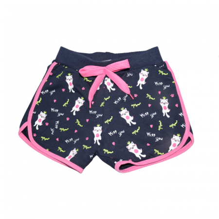 Pantaloni scurti si colanti 3/4 - Pantaloni scurti pentru fete Happy House WB-2985A, Bleumarin