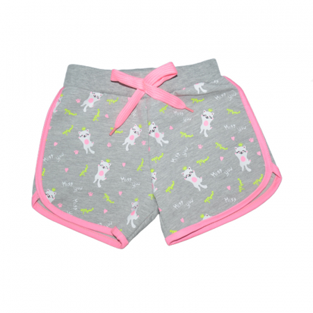 Pantaloni scurti si colanti 3/4 - Pantaloni scurti pentru fete Happy House WB-2985B, Gri