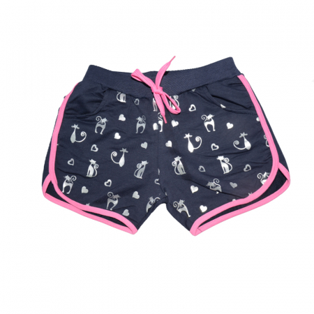 Pantaloni scurti si colanti 3/4 - Pantaloni scurti pentru fete Happy House WB-2993, Bleumarin
