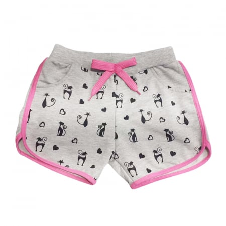 Pantaloni scurti si colanti 3/4 - Pantaloni scurti pentru fete Happy House WB-2993B, Gri