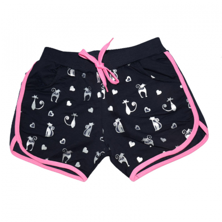Pantaloni scurti si colanti 3/4 - Pantaloni scurti pentru fete Happy House WB-2993A, Negru