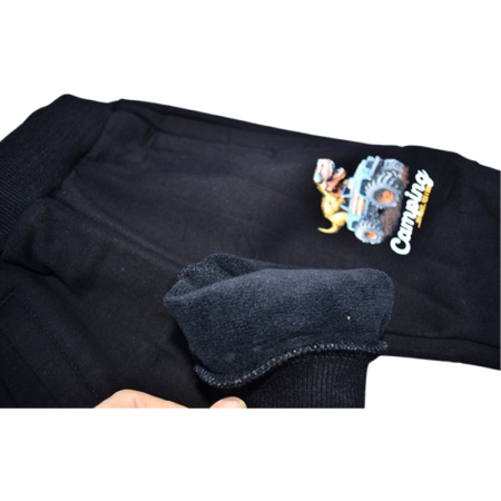 Pantaloni sport captusiti cu fleece, pentru baieti, Happy House WB-3552N, Negru [3]