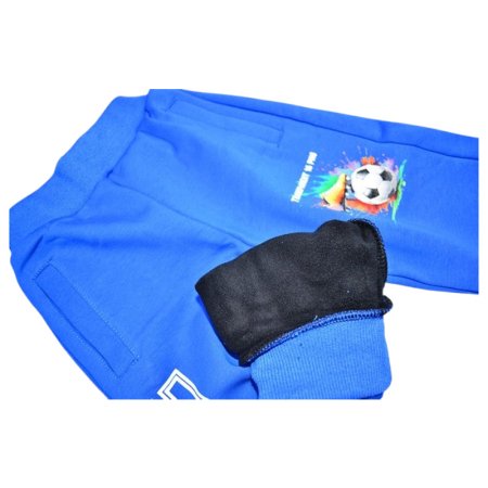 Pantaloni sport captusiti cu fleece, pentru baieti, Happy House WB-3554-3-4, Albastru [3]