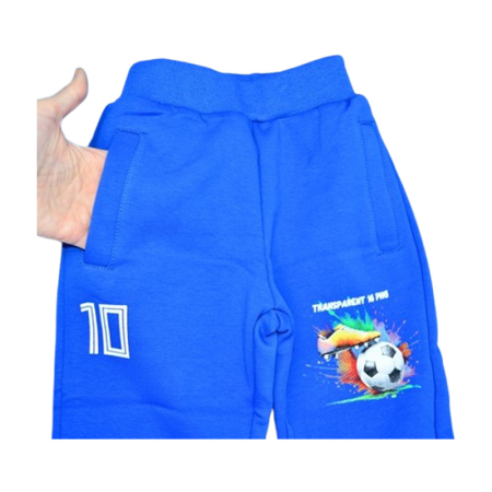 Pantaloni sport captusiti cu fleece, pentru baieti, Happy House WB-3554-3-4, Albastru [1]