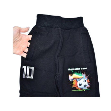 Pantaloni sport captusiti cu fleece, pentru baieti, Happy House WB-3554N-3-4, Negru [1]