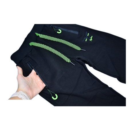 Pantaloni sport captusiti cu fleece, pentru baieti, Happy House WB-3566-8, Negru [2]