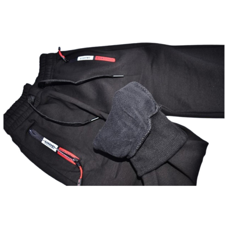 Pantaloni sport captusiti cu fleece, pentru baieti, Happy House WB-3568R-8, Negru [3]