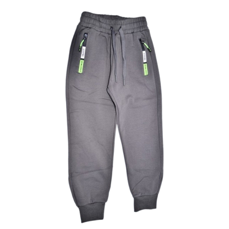 Pantaloni sport baieti - Pantaloni sport captusiti cu fleece, pentru baieti, Happy House WB-3568V-8, Negru