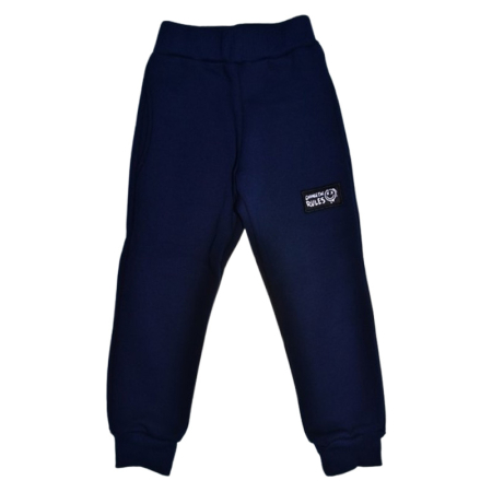 Îmbrăcăminte băieți - Pantaloni sport flausati pentru baieti, GT 0478B-104, Bleumarin