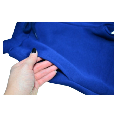 Pantaloni sport flausati pentru baieti, GT 0972A-128, Albastru inchis [1]