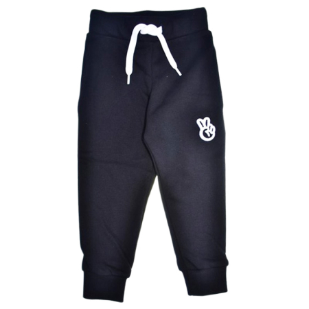 Pantaloni sport baieti - Pantaloni sport flausati pentru baieti, GT 8914N-92, Negru