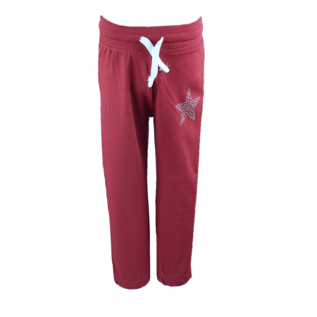 Pantaloni sport - Pantaloni sport pentru fete Wendee DK15144-1-140, Bordo