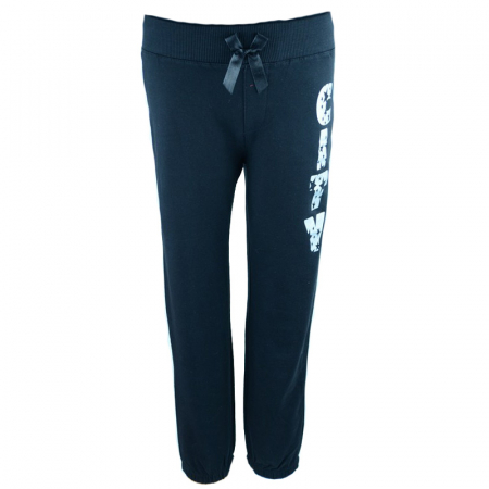 Pantaloni sport - Pantaloni sport pentru fete Wendee FS16177-2-128-cm, Negru