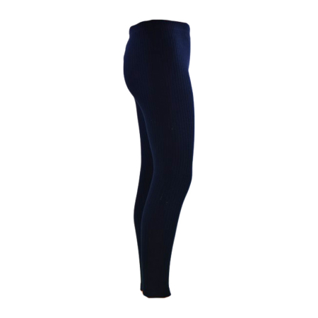 Pantaloni tip colanti din bumbac reiat, pentru fete, Atut P0264N-128, Negru [1]