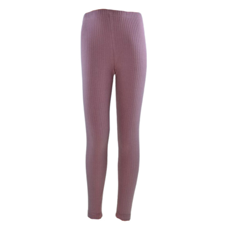 Pantaloni si colanti fete - Pantaloni tip colanti din bumbac reiat, pentru fete, Atut P0264R, Roz
