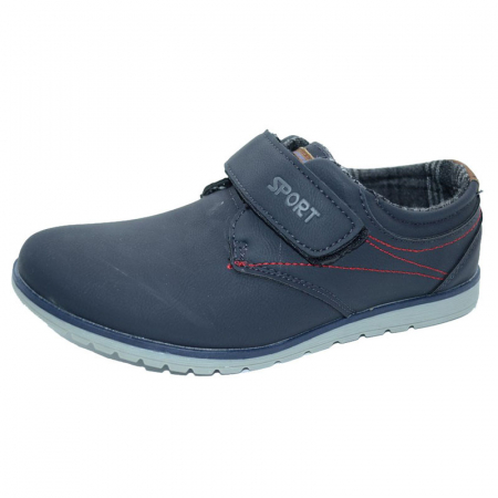 Pantofi cu siret si scai baieti - Pantofi pentru baieti Badoxx C-383B-35, Bleumarin