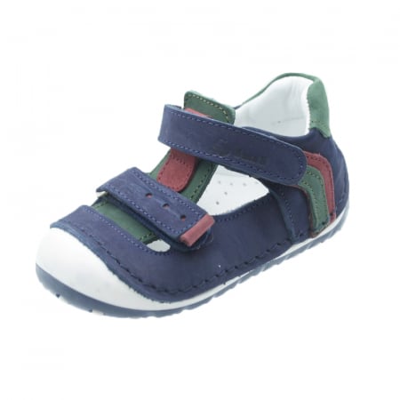 Incaltaminte baieti - Pantofi otopedici din piele pentru baieti Small Foot SSMFF18-19, Bleumarin