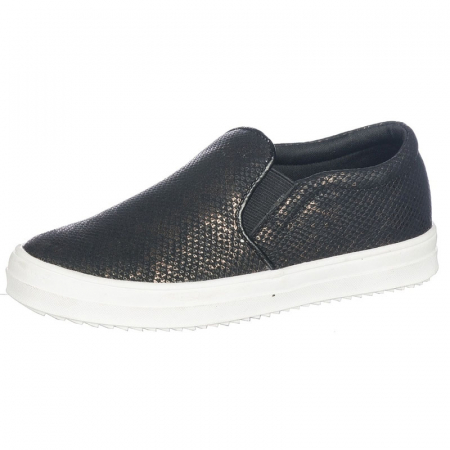 Pantofi cu siret si scai fete - Pantofi pentru fete American Club 627/16N-33, Negru