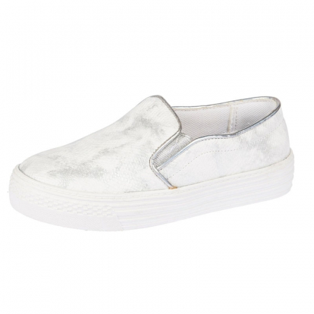 Pantofi cu siret si scai fete - Pantofi pentru fete American Club GC15207-A-32, Alb